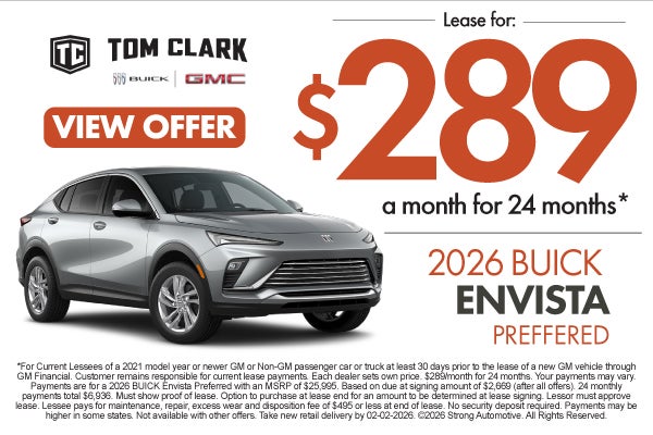 2026 Buick Envista Preferred	Lease $289/month for 24 months*