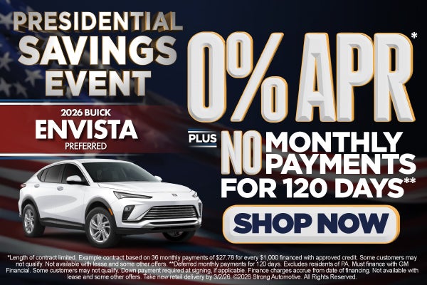 2026 BUICK Envista Preferred	"0% APR* Plus, no monthly payme
