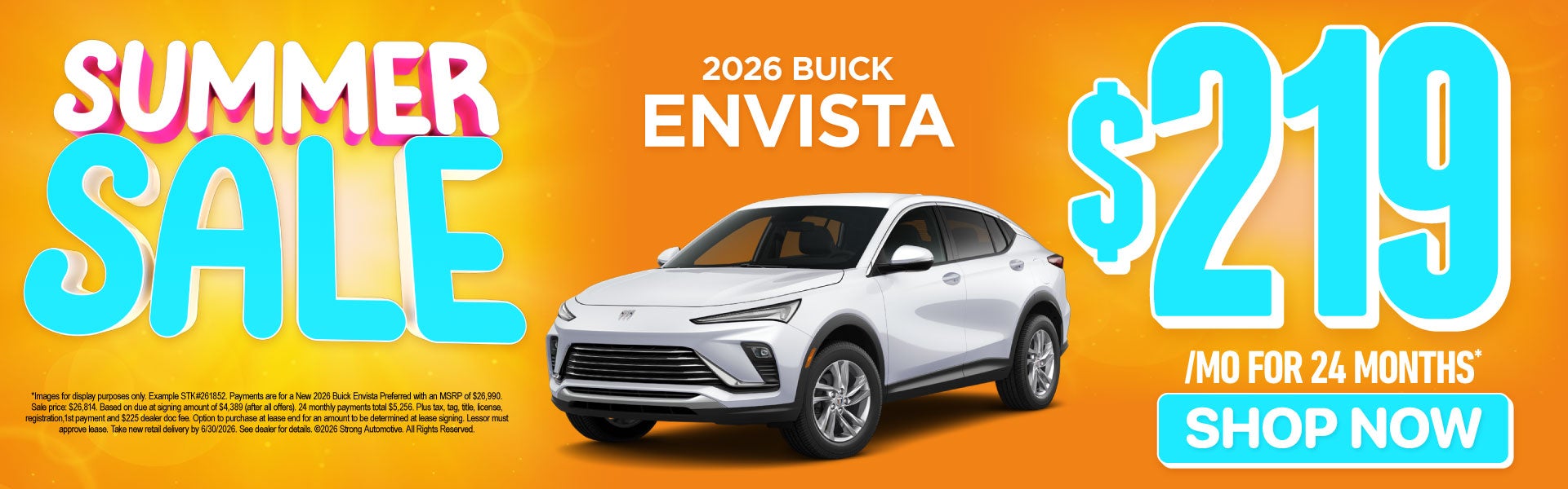 2026 BUICK ENVISTA	$219/MO FOR 24 MONTHS*