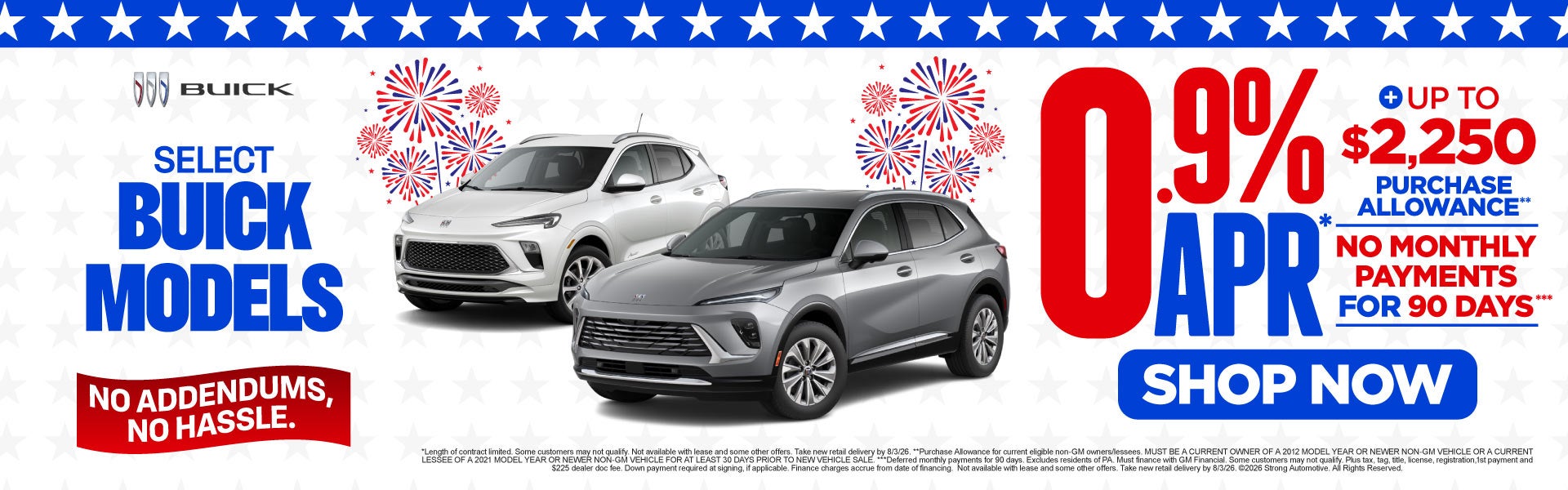 SELECT BUICK MODELS 0.9% APR*