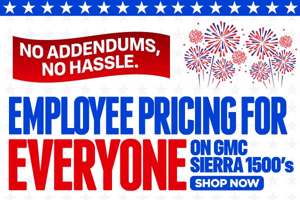 Employee Pricing For Everyone On GMC Sierra 1500's