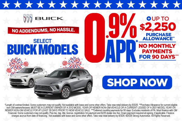 SELECT BUICK MODELS 0.9% APR*