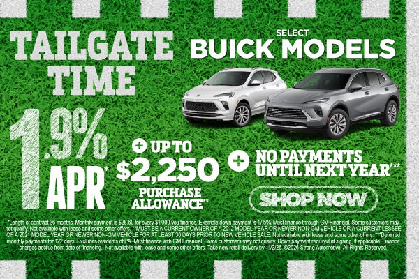 SELECT BUICK MODELS 1.9% APR*