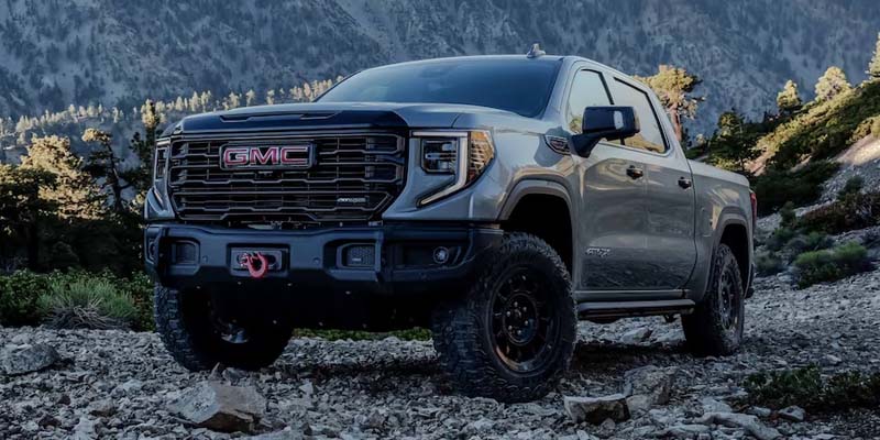 GMC Sierra 1500 parked on rocks